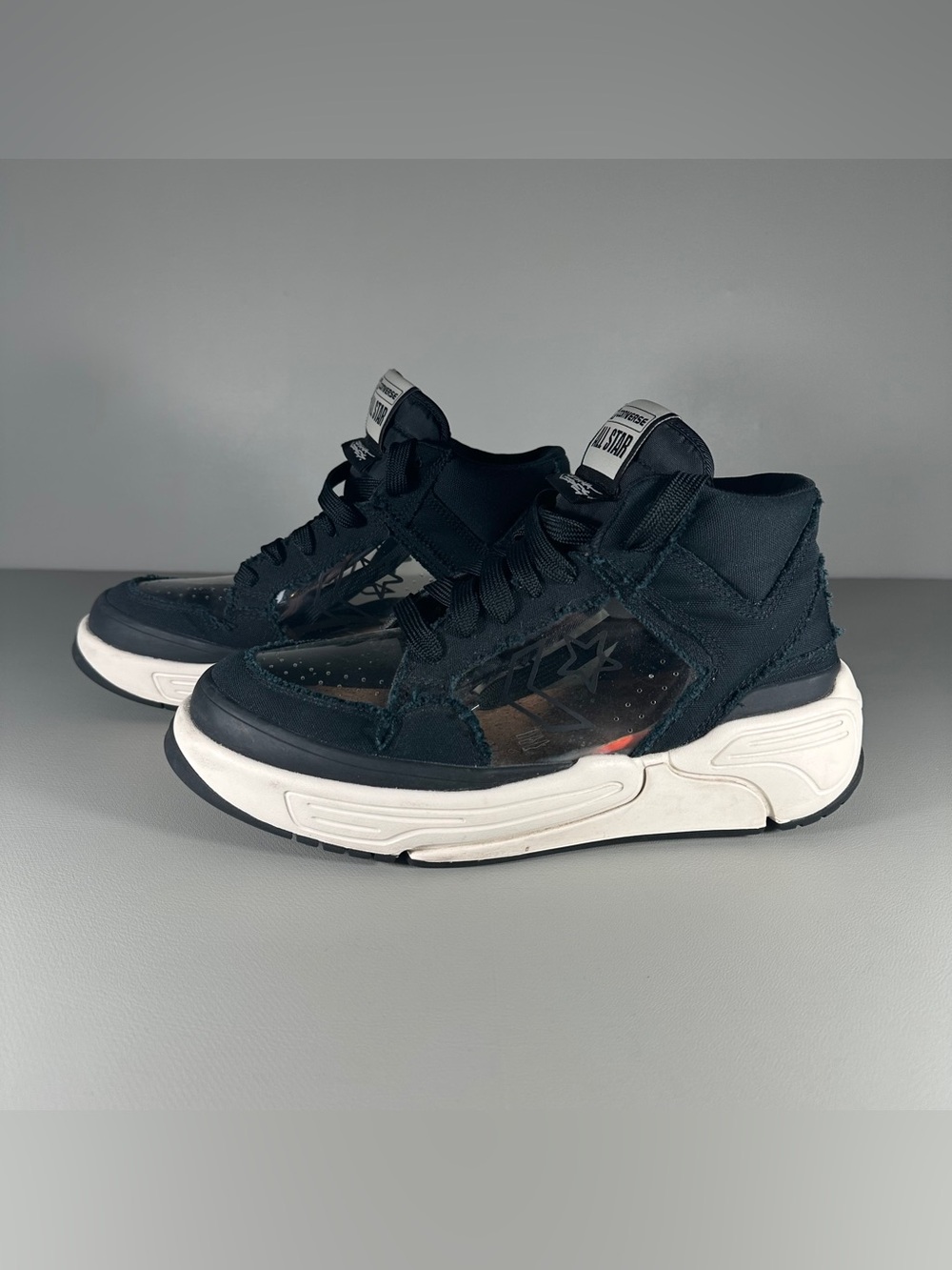 Joshua Vides x Converse Weapon CX Hi Black Clear Canvas Sneakers